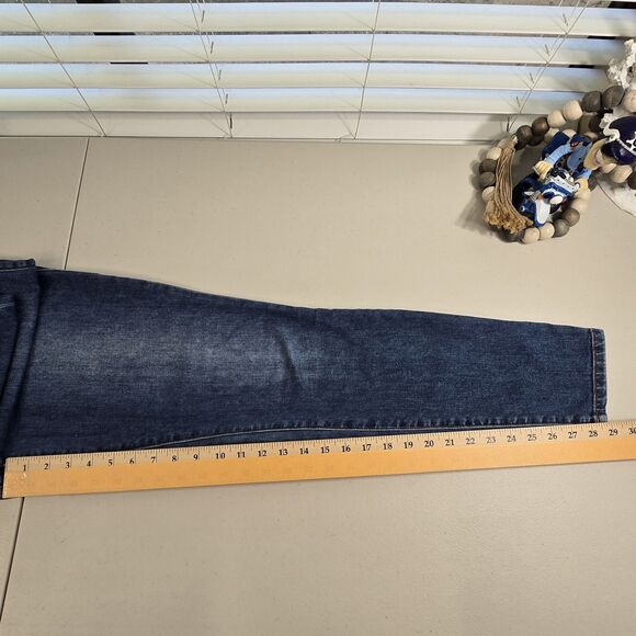 CAbi Curvy Skinny Blue Distressed Womens Jeans Size 10 Mid Rise - Picture 6 of 13